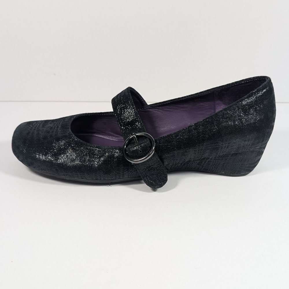 Vaneli Mandisa Wedge Slip-On, Metallic Black, Low Heel, Size 9, Gently Worn